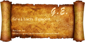 Greilach Egmont névjegykártya